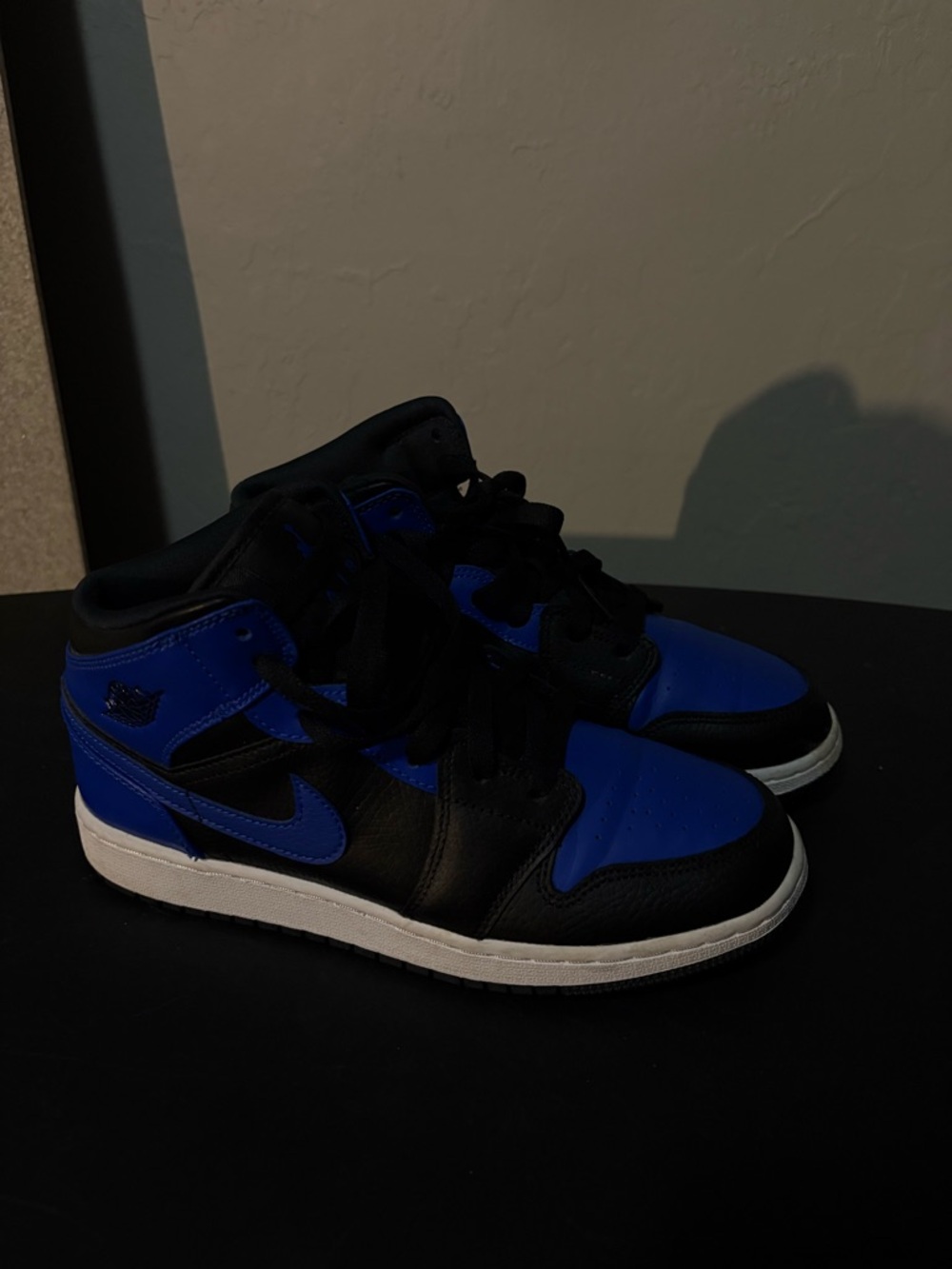 Nike Kids High-Top Sneakers in Black and Blue
